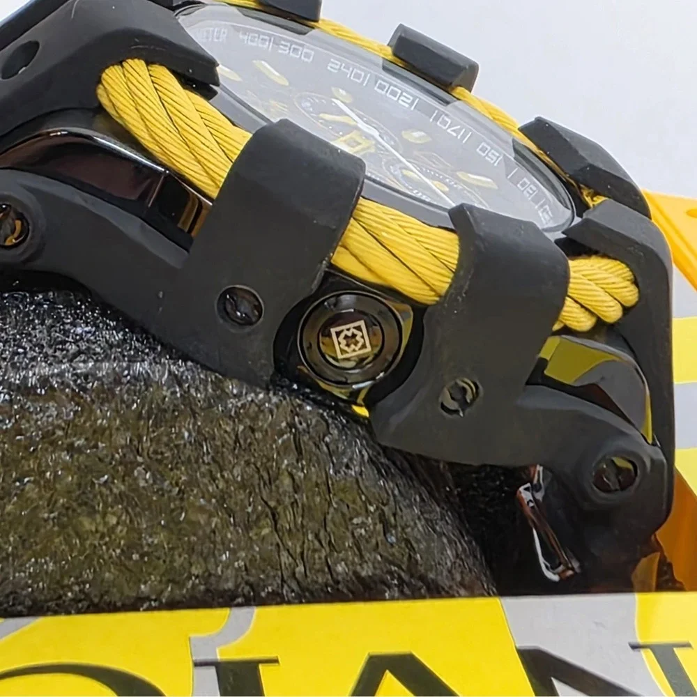 NEW Invicta Bolt‎ Shock Men's Watch 48mm Black Silicone Band 23871 Diver Box Inc